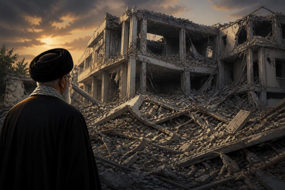 آیت اللہ خامنہ ای کی رہائش گاہ کے کھنڈرات کی فوٹیج جاری