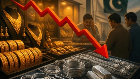 Gold Price in Pakistan Drops by Rs 5,200 Per Tola