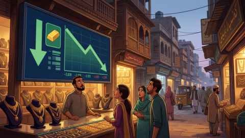 Gold Price Drops by Rs3,600 Per Tola in Pakistan