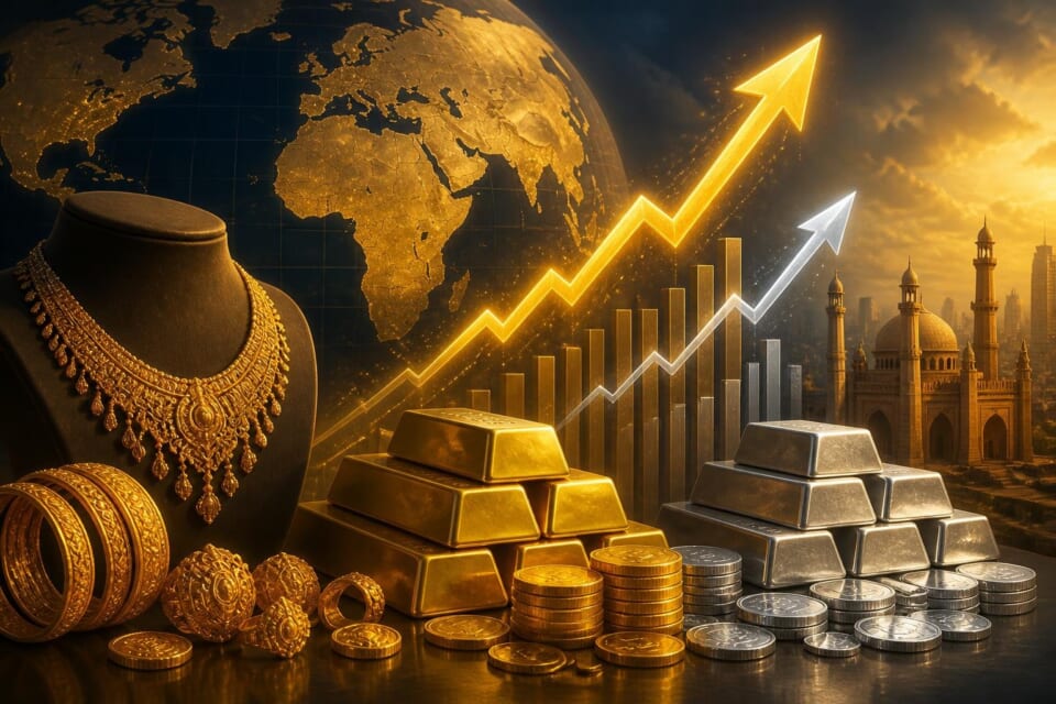 Gold Price in Pakistan Tops Rs433,536 Per Tola; Silver Hits Record High