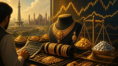Gold Price Drops by Rs1,400 Per Tola in Pakistan