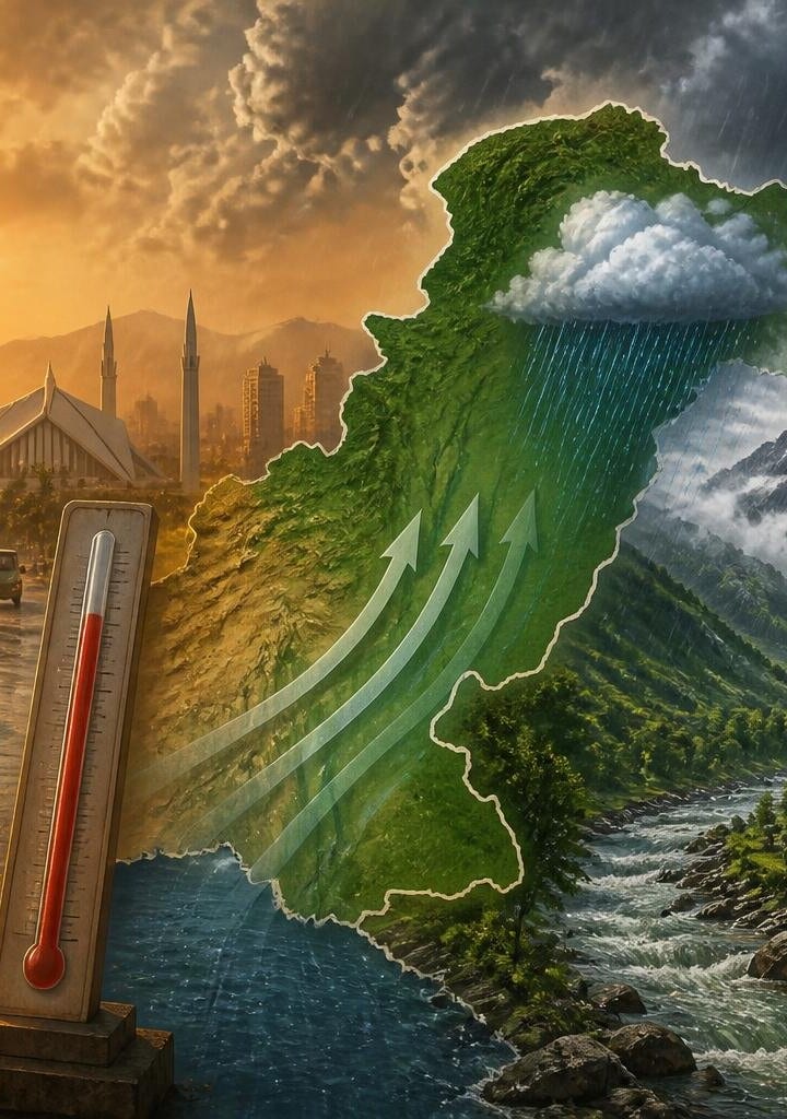 پاکستان بھر میں گرم اور مرطوب موسم متوقع، شمالی علاقوں میں بارش کا امکان