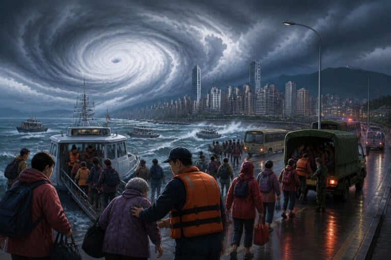 Hundreds of Thousands Evacuated as Typhoon Bavi Approaches China