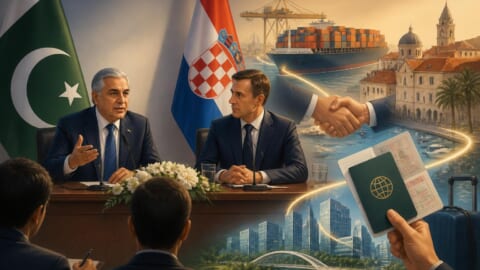 Croatia’s Foreign Minister Meets Deputy PM Ishaq Dar