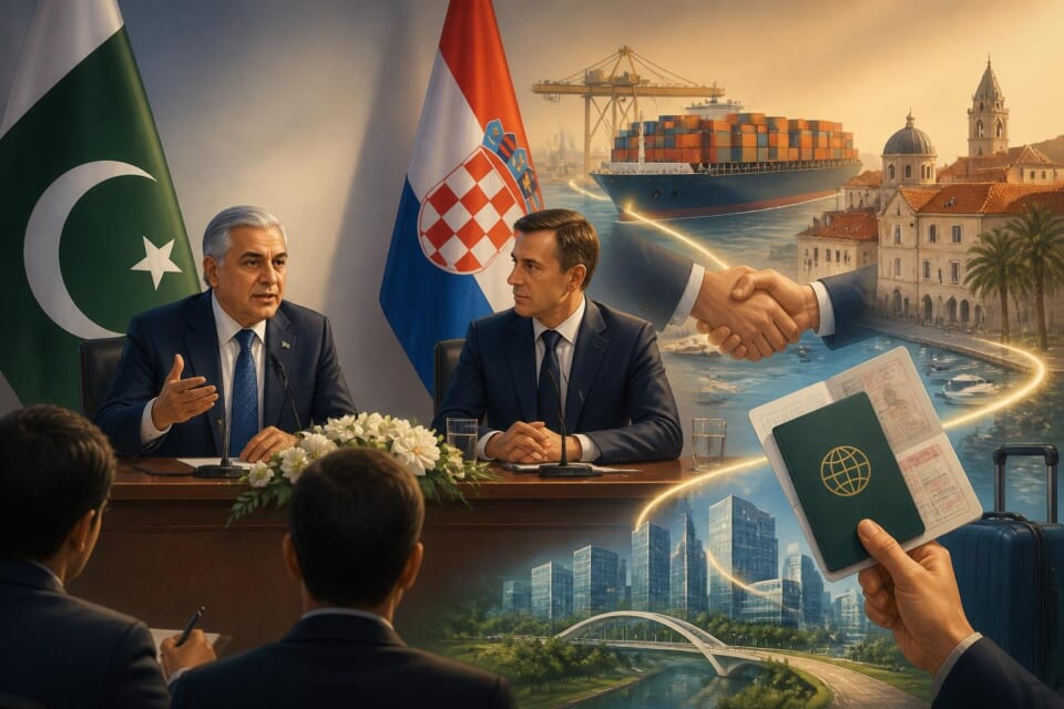 Croatia’s Foreign Minister Meets Deputy PM Ishaq Dar