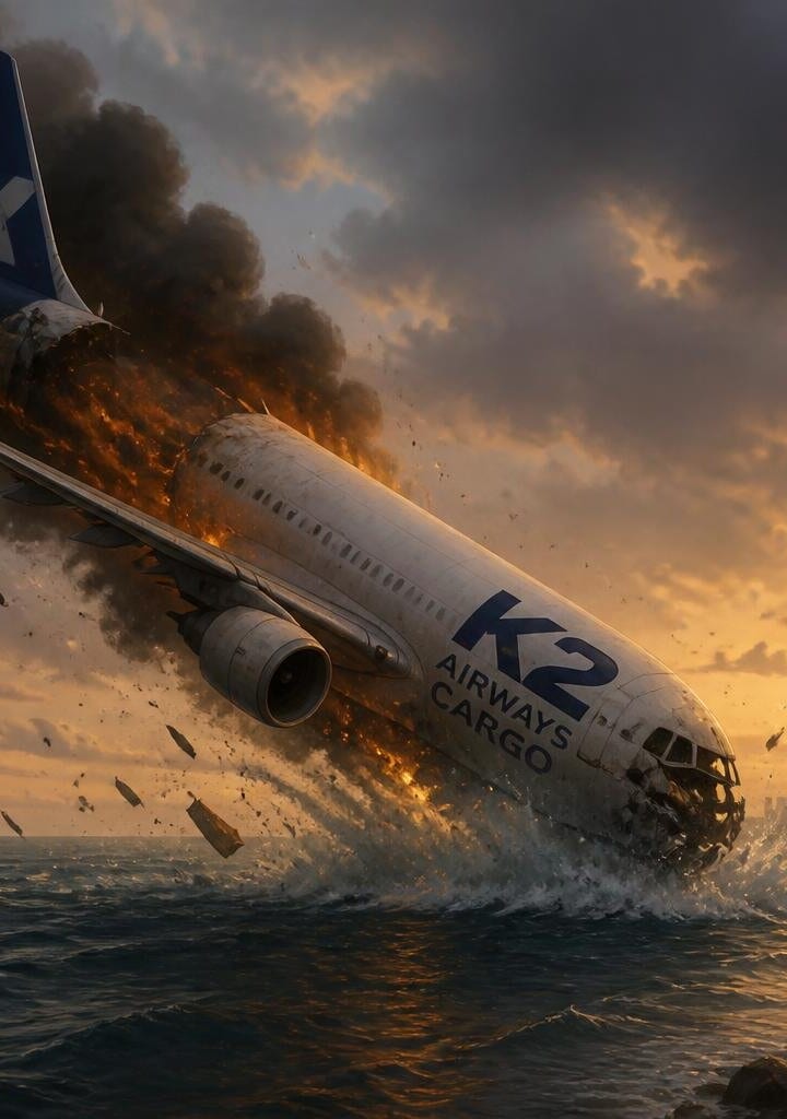 K2 Airways Cargo Plane Crashes Near Karachi, Flight Data Shows Rapid Descent