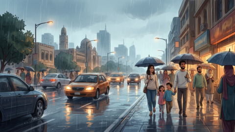 Karachi Experiences Pleasant Weather with Light Rain