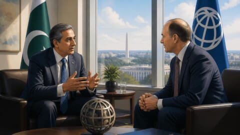 Pakistan Ambassador Rizwan Sheikh Meets World Bank President in US