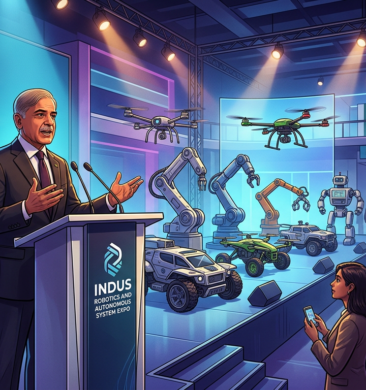 PM Sharif Addresses Indus Robotics and Autonomous System Expo