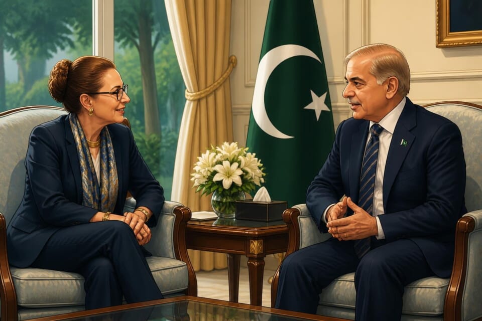 Prime Minister Shehbaz Sharif Meets UN Secretary-General Candidate Rebeca Grynspan