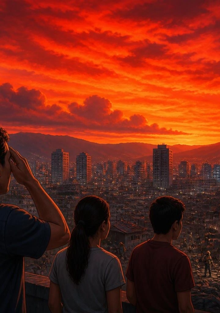Red Sky Over Caracas Alarms Residents After Deadly Earthquakes