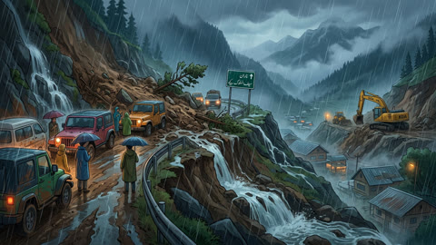 Devastating Landslides Hit KPK, Stranding Tourists in Naran-Kaghan
