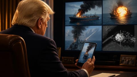 Trump Comments on Iran Strikes, Citing Ship Attacks
