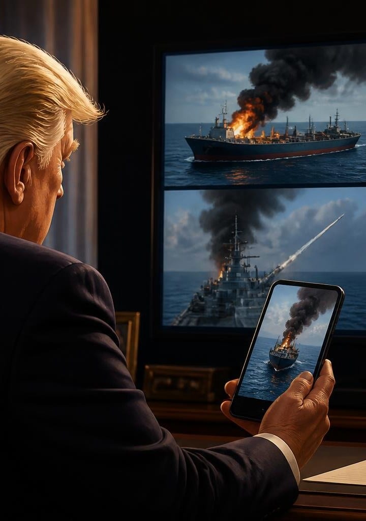 Trump Comments on Iran Strikes, Citing Ship Attacks