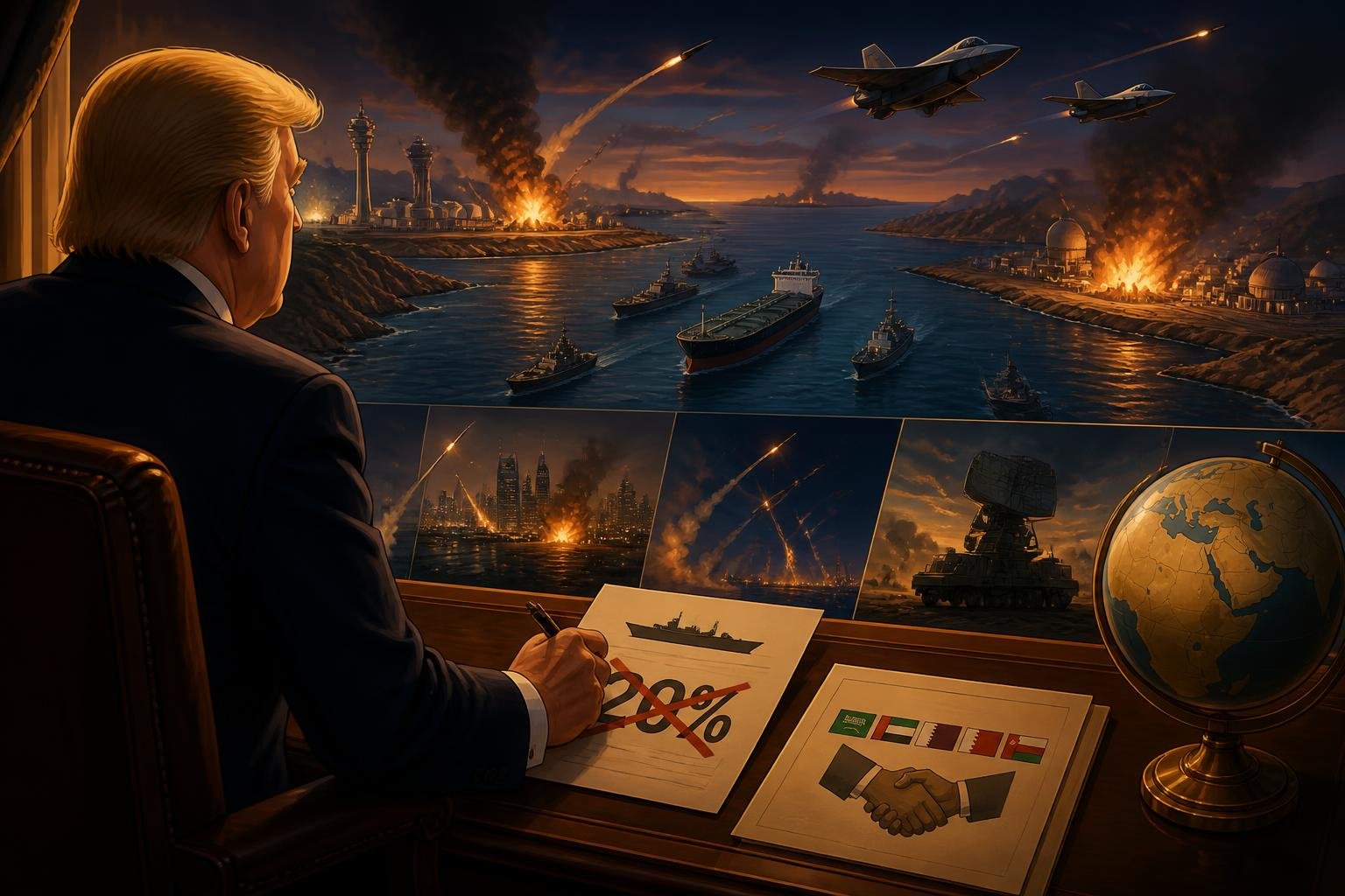 Trump Reverses Hormuz Fee Amid Ongoing Middle East Strikes