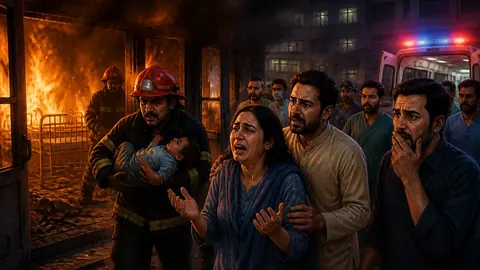 اس خبر کے لیے متحرک اداریاتی خاکہ: پمز ہسپتال میں آگ سے 14 نومولود جاں بحق، حفاظتی ناکامیوں کا شبہ