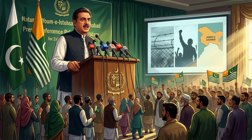 وفاقی وزیر مقیم کا کشمیر کی حمایت کا اعادہ
