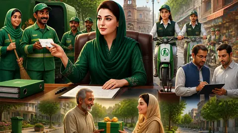 Animated editorial illustration for: Garbage piles in Lahore raise questions about ‘Suthra Punjab’ initiative