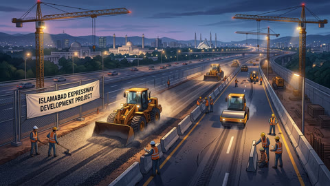 Development Work Begins on Islamabad Expressway Service Road