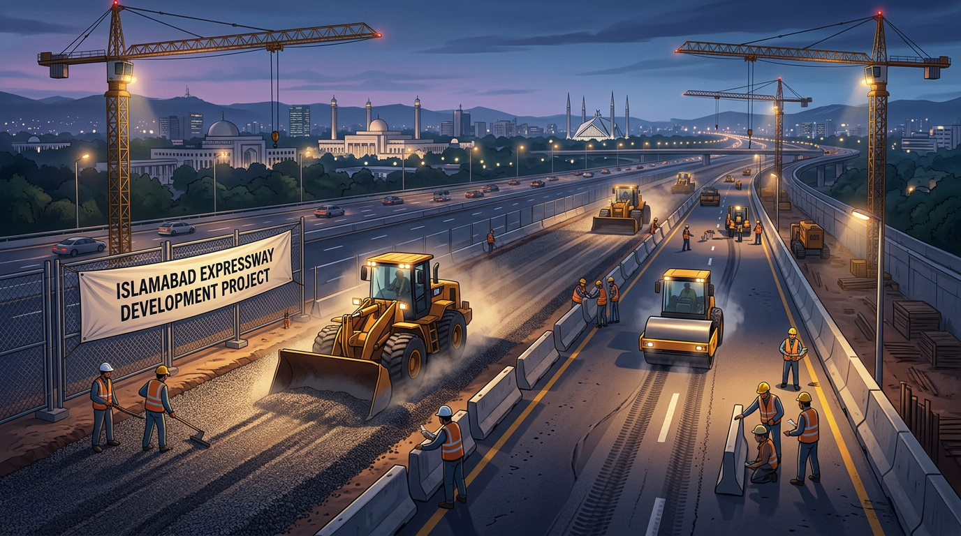 Development Work Begins on Islamabad Expressway Service Road