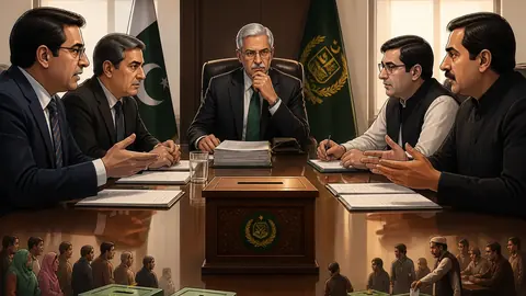 Animated editorial illustration for: ECP Grants KP Three Weeks to Finalise Arrangements for Local Polls