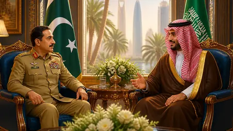 Animated editorial illustration for: Pakistan, Saudi Arabia to expand cooperation in agriculture, food security