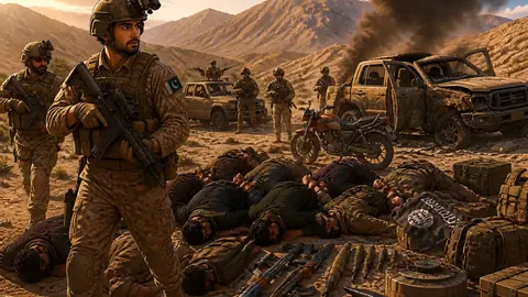 Animated editorial illustration for: 5 terrorists killed in Panjgur intelligence-based operation