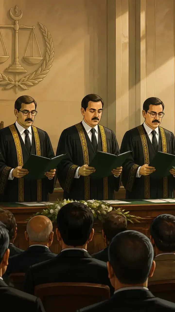 اس خبر کے لیے متحرک اداریاتی خاکہ: پشاور ہائی کورٹ: چار مستقل ججز نے حلف اٹھا لیا