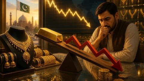 پاکستان میں سونے کی قیمتوں میں کمی
