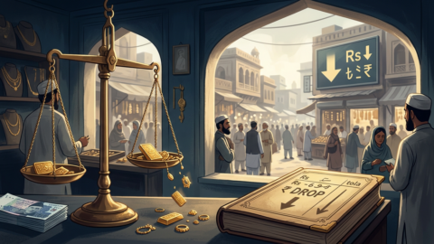 Gold price in Pakistan drops by Rs 500 per tola