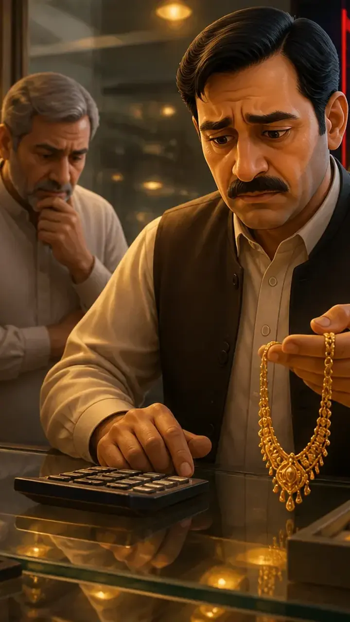 اس خبر کے لیے متحرک اداریاتی خاکہ: پاکستان میں سونے کی قیمت میں نمایاں کمی