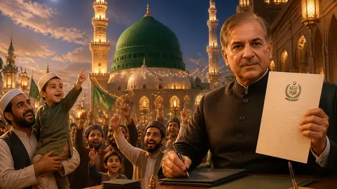 Animated editorial illustration for: Eid Miladun Nabi: PSX to close for Aug 26 public holiday