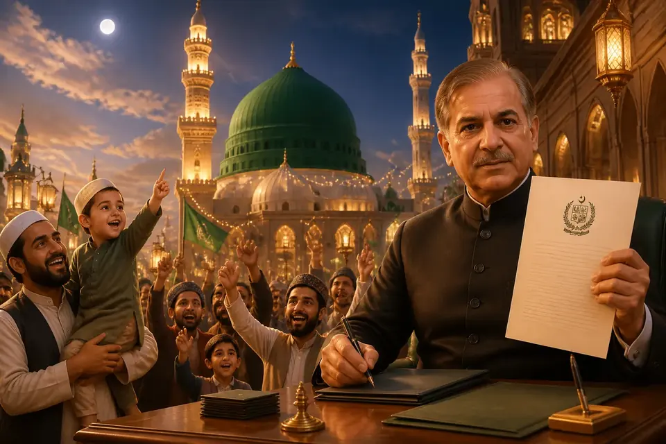 Animated editorial illustration for: Eid Miladun Nabi: PSX to close for Aug 26 public holiday