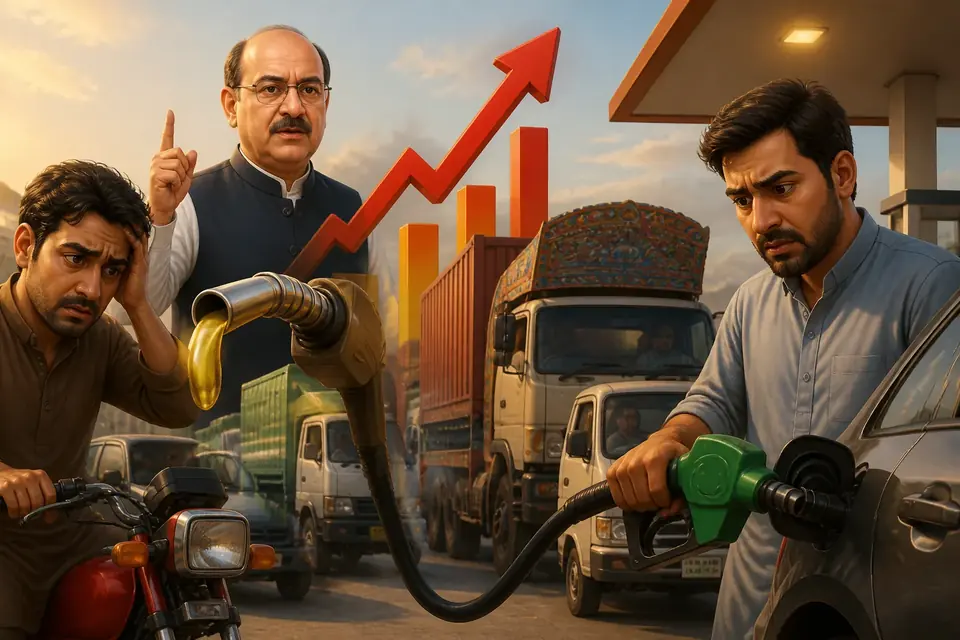 Animated editorial illustration for: Petrol, diesel prices rise as petroleum levy hits maximum limit