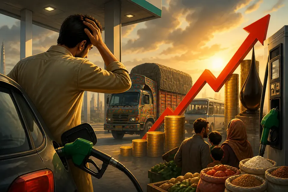 Animated editorial illustration for: Petrol, diesel prices hiked; dealers’ margin also increased