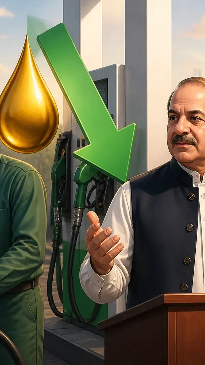 اس خبر کے لیے متحرک اداریاتی خاکہ: حکومت نے مسلسل دوسرے روز پیٹرول اور ڈیزل کی قیمتوں میں کمی کر دی