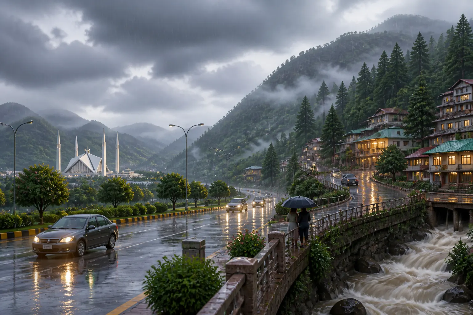 Heavy rain in Islamabad and Murree brings relief from heat