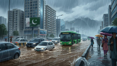 اسلام آباد میں شدید بارش سے وسیع پیمانے پر سیلاب