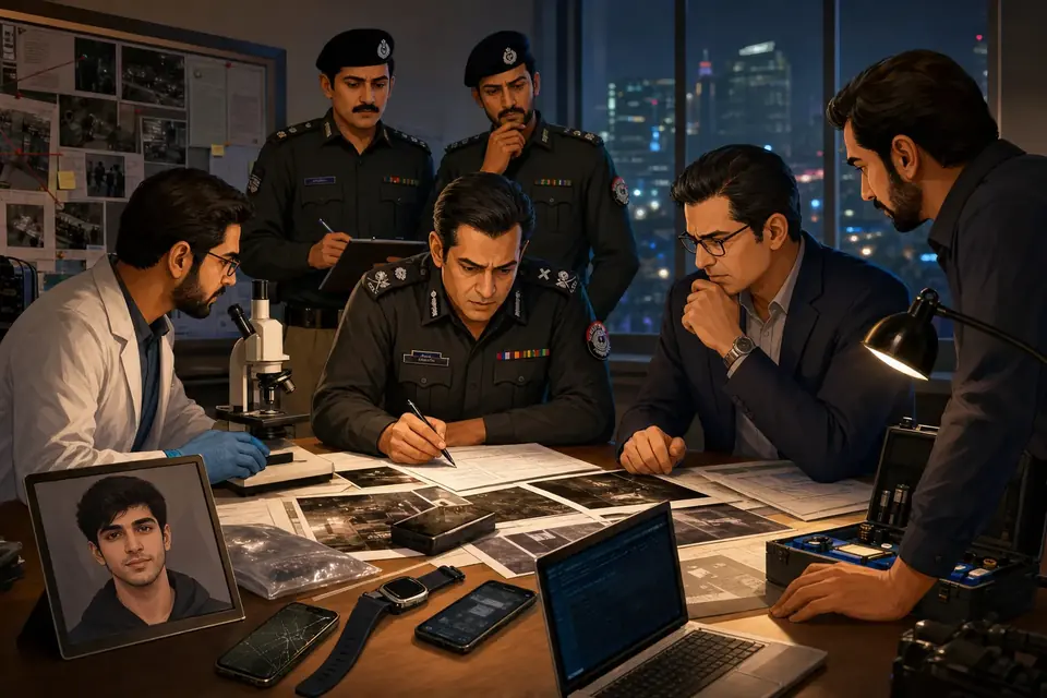 Animated editorial illustration for: Mir Raza’s family seeks CPLC footage, alleges harassment in letter to CM