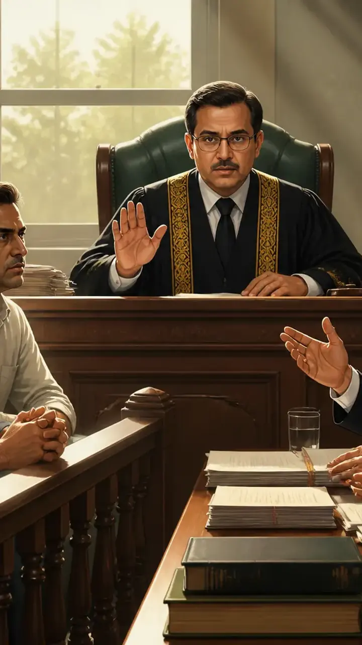 Animated editorial illustration for: IHC reserves verdict on Adiala prisoners’ pleas for private medical care