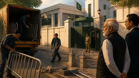 اس خبر کے لیے متحرک اداریاتی خاکہ: نئی دہلی: بھارتی حکام نے پاکستانی ہائی کمیشن کے باہر سے سیکیورٹی ہٹا دی