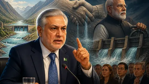 اس خبر کے لیے متحرک اداریاتی خاکہ: سندھ طاس معاہدہ قانونی فریم ورک ہے، آبی تحفظ قومی سلامتی سے منسلک ہے، اسحاق ڈار