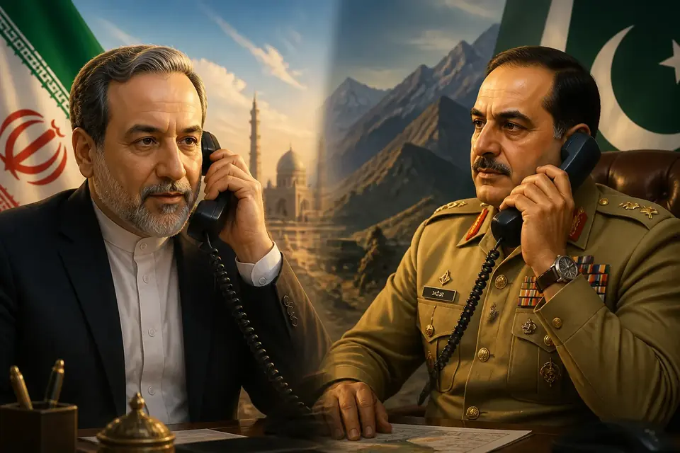 اس خبر کے لیے متحرک اداریاتی خاکہ: آرمی چیف عاصم منیر اور ایرانی وزیر خارجہ کے درمیان ٹیلی فونک رابطہ، علاقائی صورتحال پر تبادلہ خیال