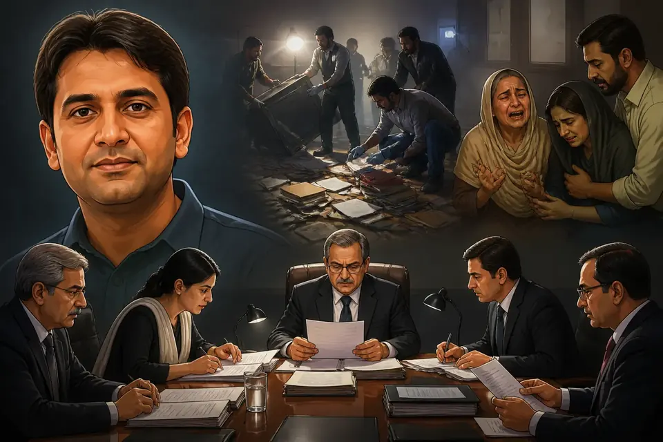 اس خبر کے لیے متحرک اداریاتی خاکہ: میر رضا کیس: موت کو خودکشی قرار دینے کے لیے دباؤ کے الزامات