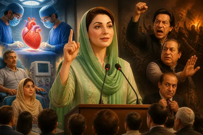 Maryam Nawaz announces free heart transplants, criticises rival parties