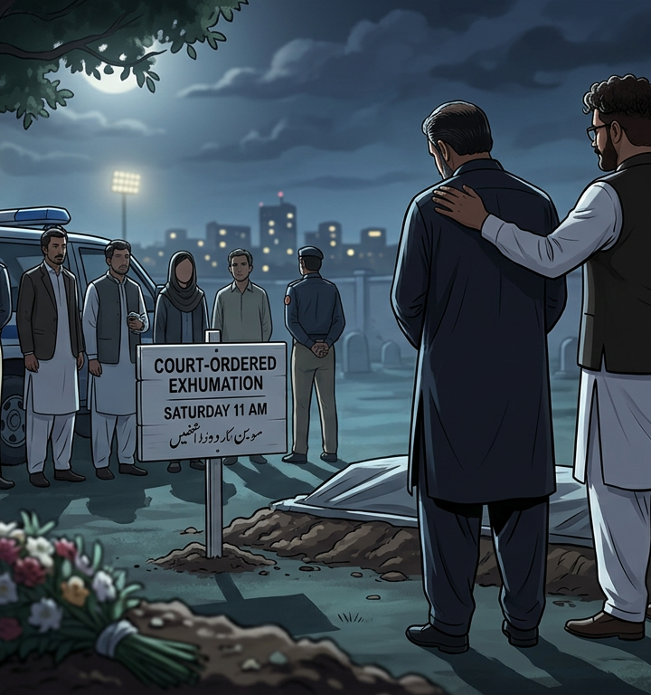 میر رضا کی لاش میڈیکل بورڈ کی بحالی کے بعد ہفتے کو نکالی گئی