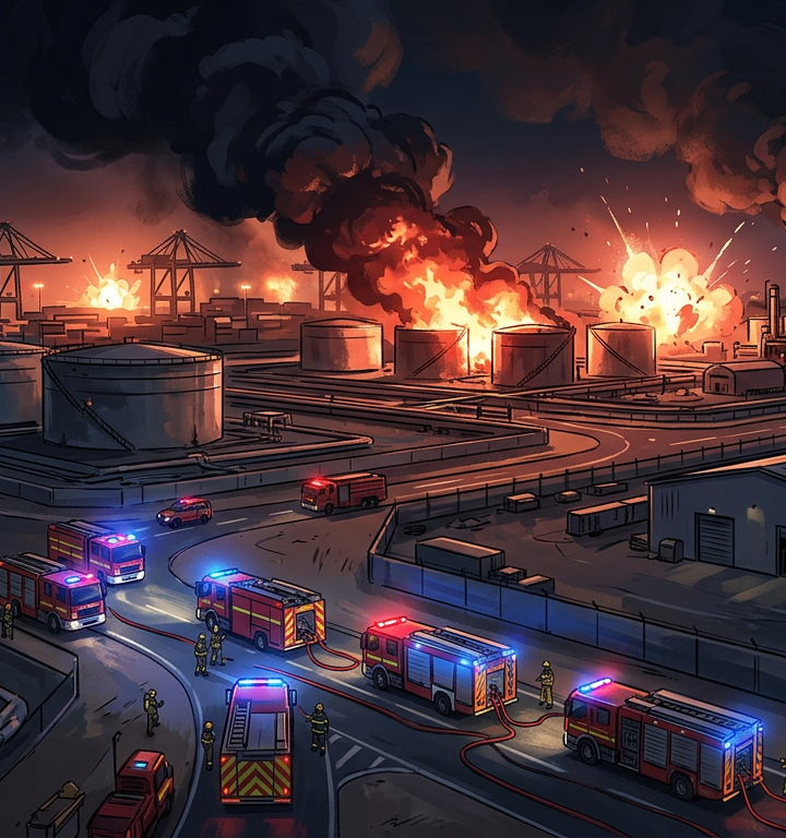 Multiple Explosions Reported in Dubai’s Jebel Ali Industrial Area