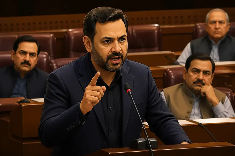 اس خبر کے لیے متحرک اداریاتی خاکہ: مصطفیٰ کمال کا قومی اسمبلی میں احتساب کے موضوع پر خطاب