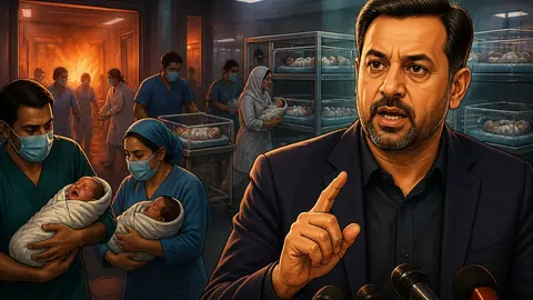 اس خبر کے لیے متحرک اداریاتی خاکہ: پمز آتشزدگی: ڈاکٹر شازیہ کا 14 سے زائد نوزائیدہ بچوں کے جاں بحق ہونے کا دعویٰ