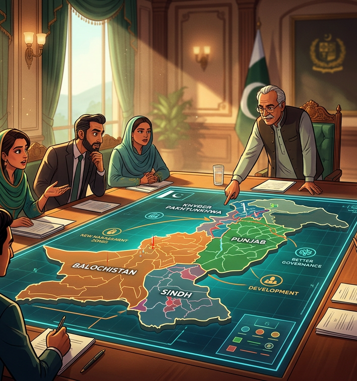 نئی انتظامی اکائیوں کے قیام پر بحث جاری